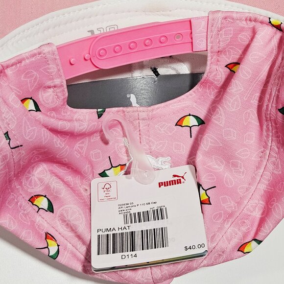 PUMA Arnold Palmer Pink Umbrella Snapback Hat NWT OSFA - Picture 7 of 9